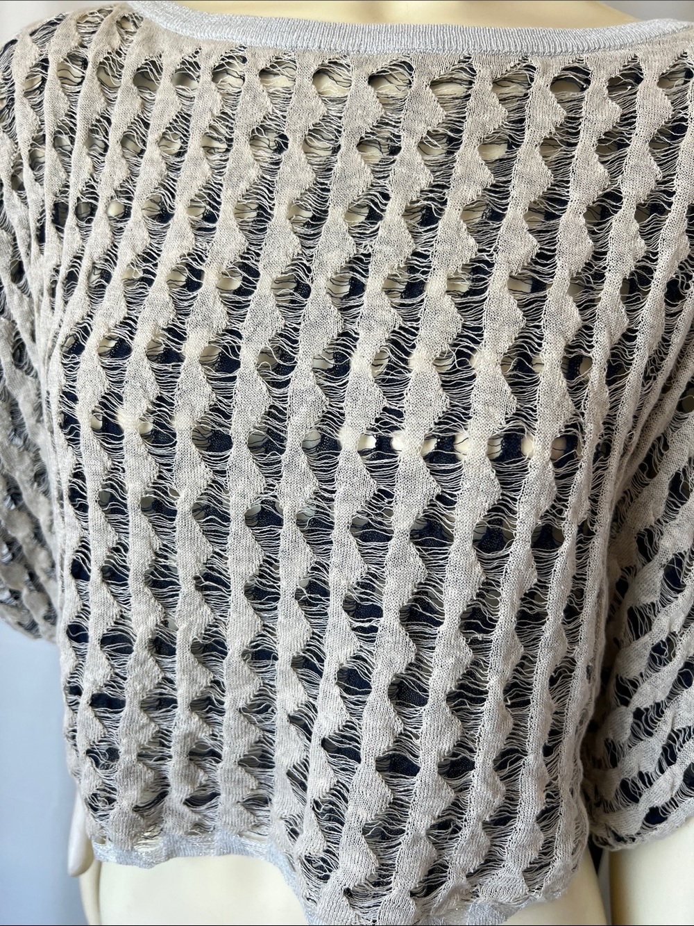 Stefanel Cropped Knit Top View 3